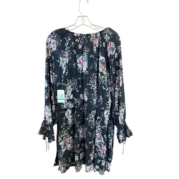 Jessica Simpson black floral cheetah Eden Dress Sz L NWT - Picture 3 of 8